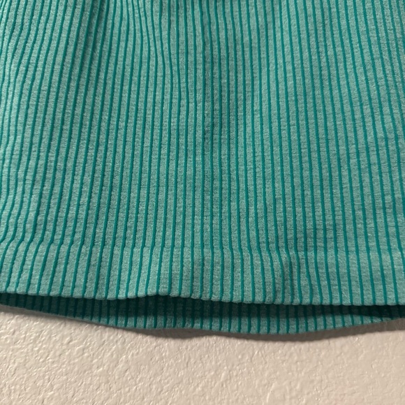 Free People Movement Teal Ribbed Crop Tank Top XS/S with Triangle Silver Accent - Picture 8 of 9